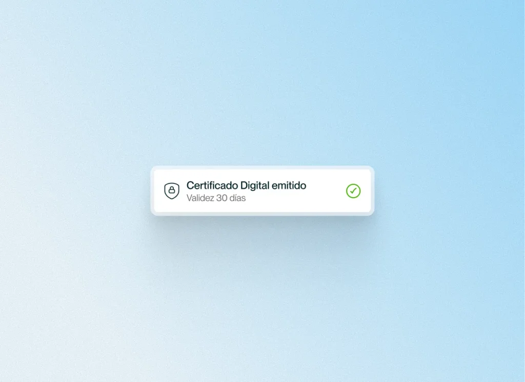 emisión de certificado digital temporal de 30 días